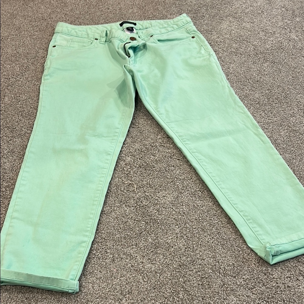 Lands' End Green Straight Leg Jeans